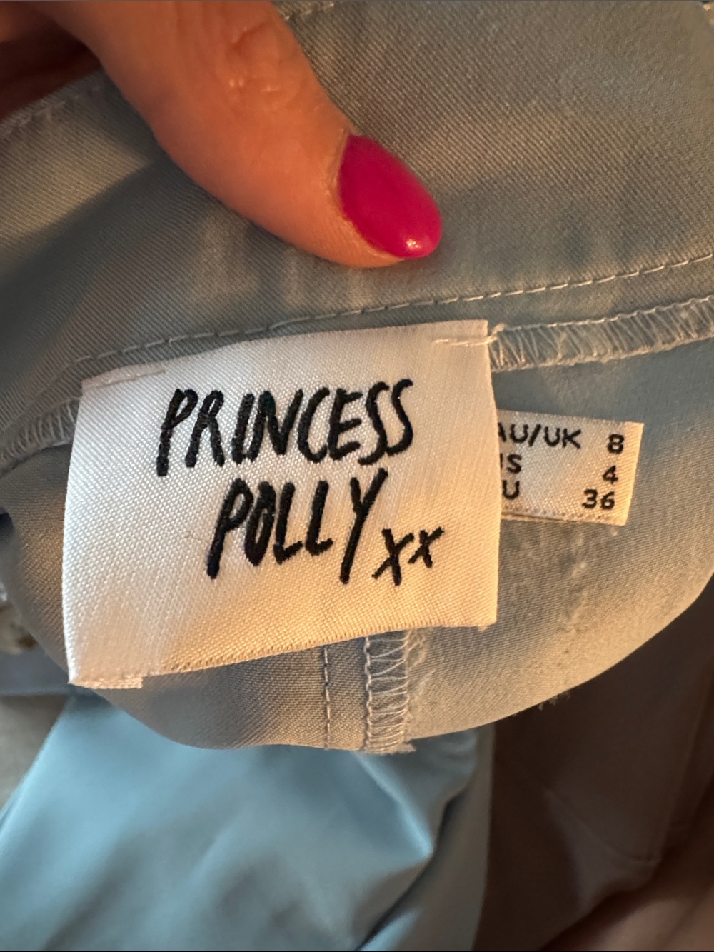 Princess Polly Pale Blue Wide Leg Trousers - Picture 3 of 3